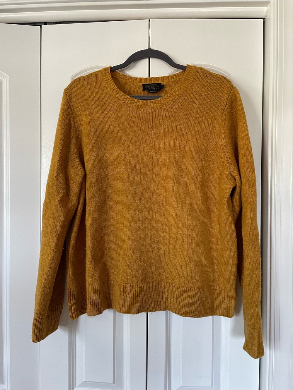 Pendleton Washable Wool Crewneck Sweater in Mustard - Picture 1 of 3